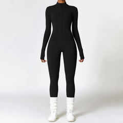 Women's Warm Zipper Yoga Jumpsuit